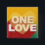Bóton Quadrado 5.08cm Retro One Love Poster Art Colorir<br><div class="desc">Botão Colorido De Arte Poster Com Amor.</div>