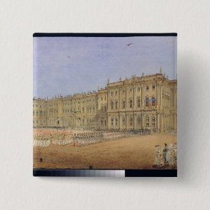 Bóton Quadrado 5.08cm Revisão no palácio do inverno