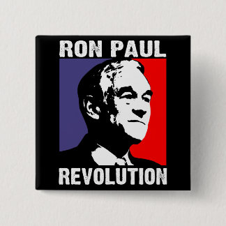 Bóton Quadrado 5.08cm Revolução de Ron Paul