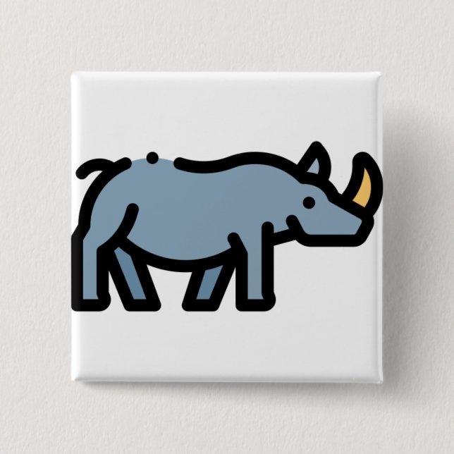 Bóton Quadrado 5.08cm Rhino (Frente)