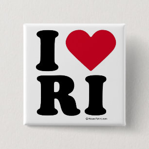 BÓTON QUADRADO 5.08CM RHODE - ILHA - "EU AMO RI" "QUE EU AMO RHODE -