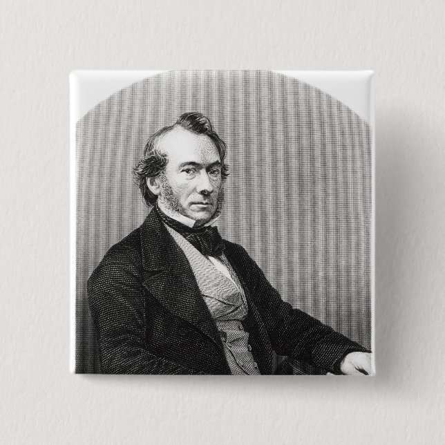 Bóton Quadrado 5.08cm Richard Cobden (Frente)