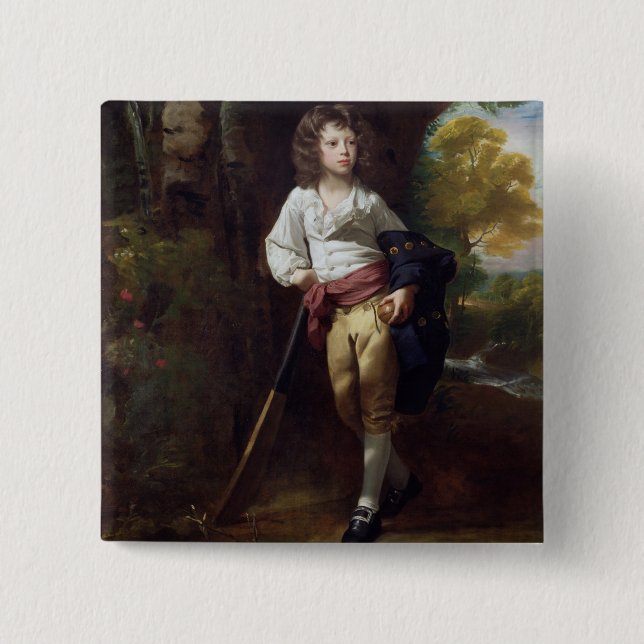 Bóton Quadrado 5.08cm Richard Heber, 1782 (óleo em canvas) (Frente)
