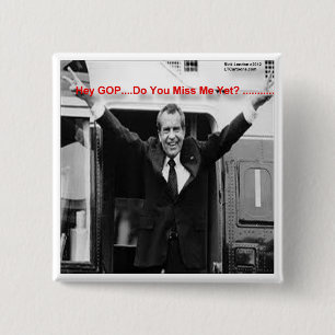 Bóton Quadrado 5.08cm Richard Nixon "Miss Me Ainda?" Ofertas e Camisetas