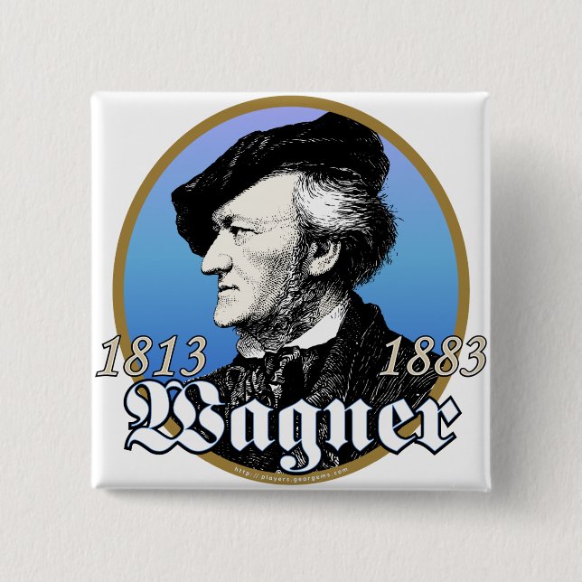 Bóton Quadrado 5.08cm Richard Wagner (Frente)