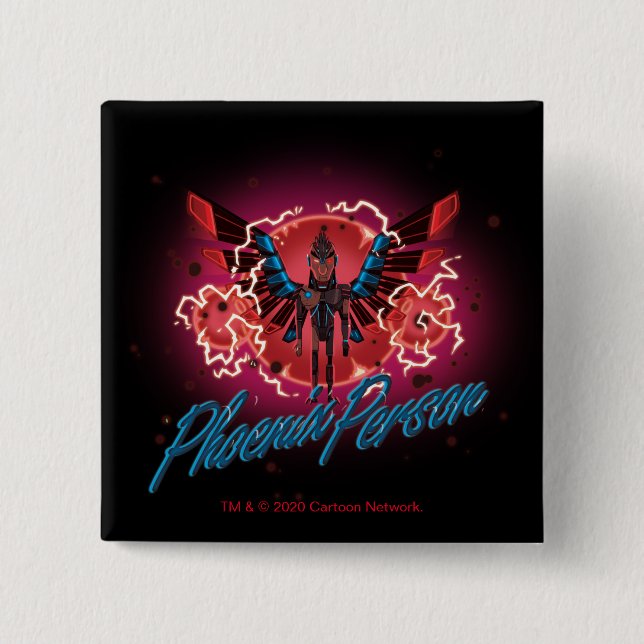 Bóton Quadrado 5.08cm RICK E MORTY™ | Pessoa Phoenix (Frente)