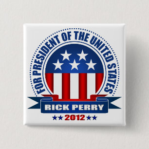 Bóton Quadrado 5.08cm Rick Perry