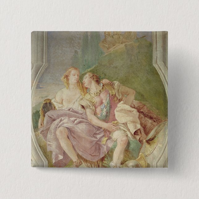 Bóton Quadrado 5.08cm Rinaldo Enchanted por Armida (Frente)