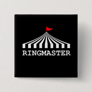 Bóton Quadrado 5.08cm Ringmaster - Circus Showman Ringmaster