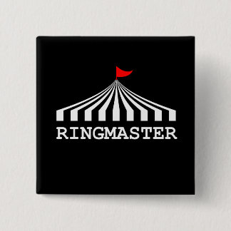 Bóton Quadrado 5.08cm Ringmaster - Circus Showman Ringmaster
