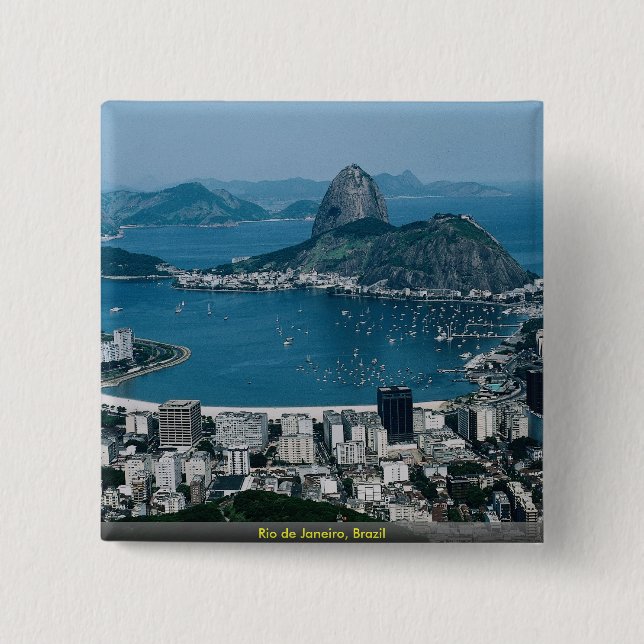 Bóton Quadrado 5.08cm Rio de Janeiro, Brasil (Frente)