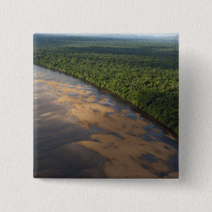 Bóton Quadrado 5.08cm Rio Essequibo, rio mais longo da Guiana, e 3