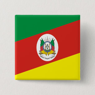 Bóton Quadrado 5.08cm Rio Grande do Sul Brasil, Brasil