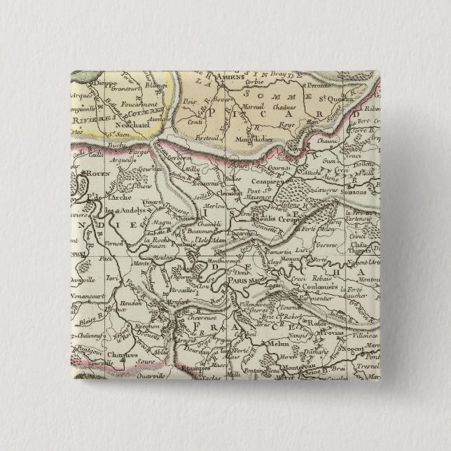 Bóton Quadrado 5.08cm Rio Sena (Frente)