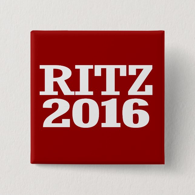 Bóton Quadrado 5.08cm Ritz - Glenda Ritz 2016 (Frente)