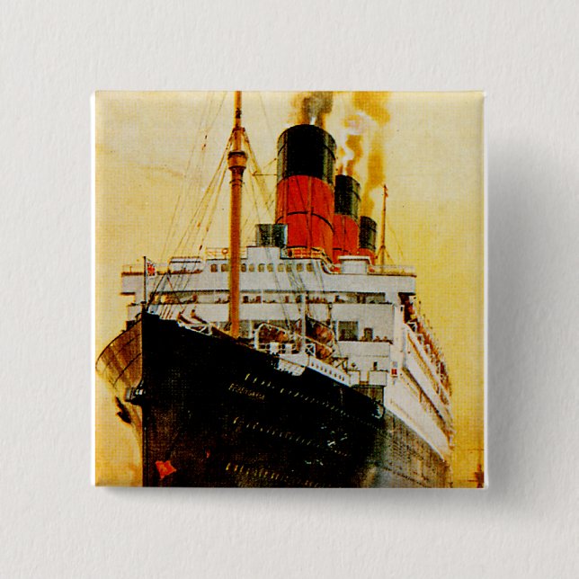 Bóton Quadrado 5.08cm RMS Berengaria (Frente)