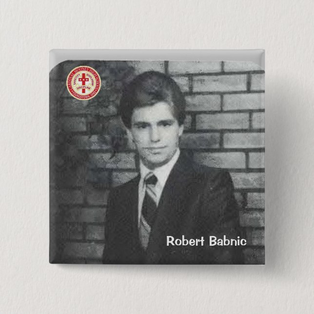 Bóton Quadrado 5.08cm Robert Babnic (Frente)
