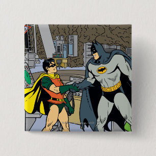 Bóton Quadrado 5.08cm Robin E Batman Handshake