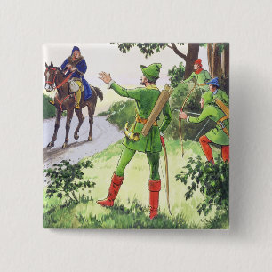 Bóton Quadrado 5.08cm Robin Hood, das "espreitadelas no passado",