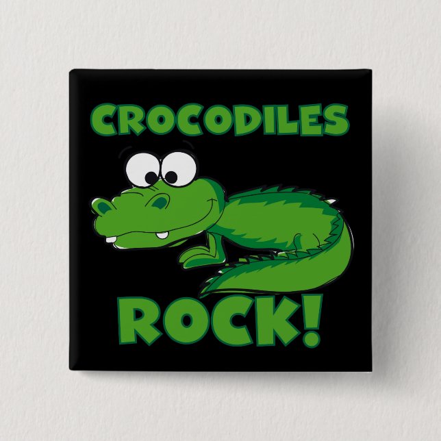 Bóton Quadrado 5.08cm Rocha dos crocodilos (Frente)