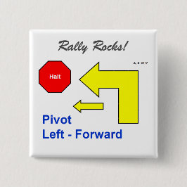 Bóton Quadrado 5.08cm Rochas da obediência da reunião