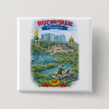 Rochester MN Minnesota Landmarks Button
