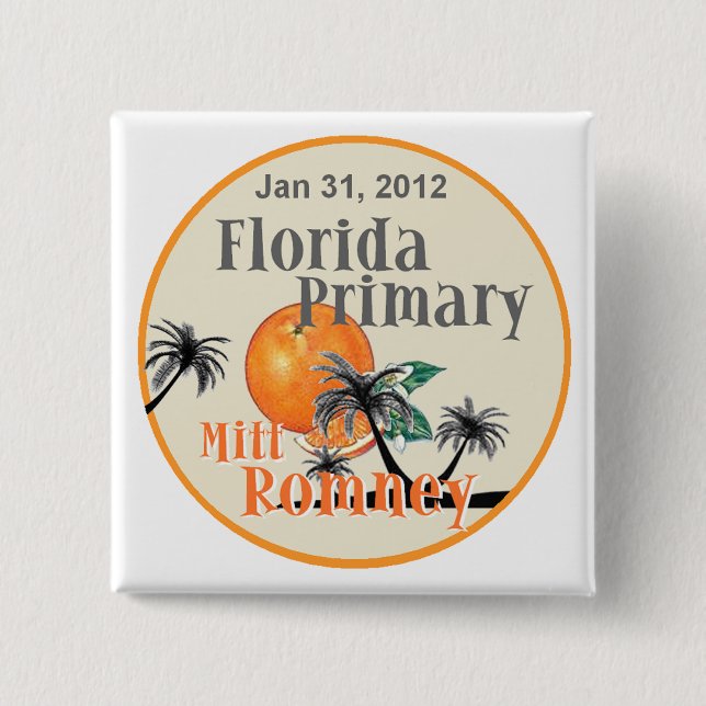 Bóton Quadrado 5.08cm Romney Florida (Frente)