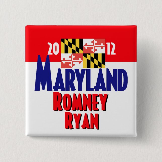Bóton Quadrado 5.08cm Romney Ryan (Frente)