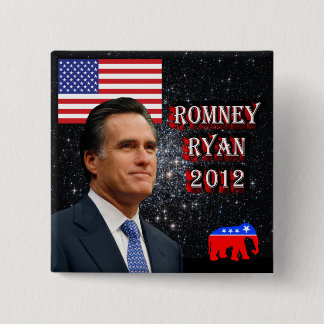Bóton Quadrado 5.08cm Romney-Ryan 2012