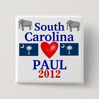 Bóton Quadrado 5.08cm Ron Paul South Carolina 2012