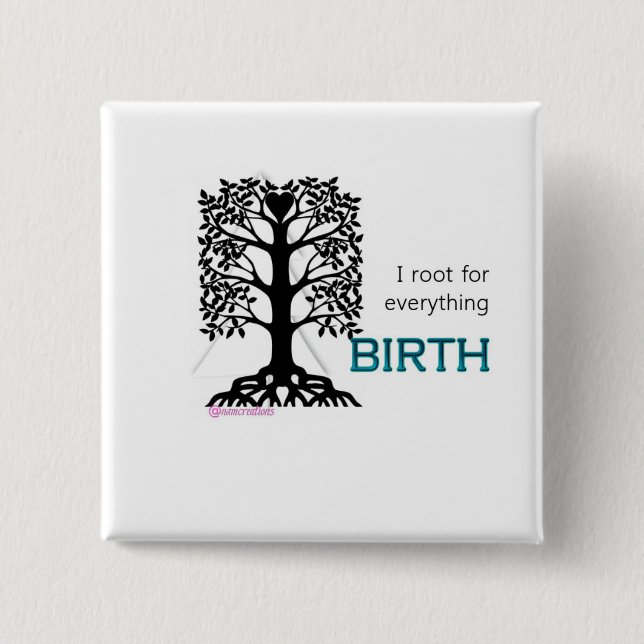 Bóton Quadrado 5.08cm Root para... (Frente)