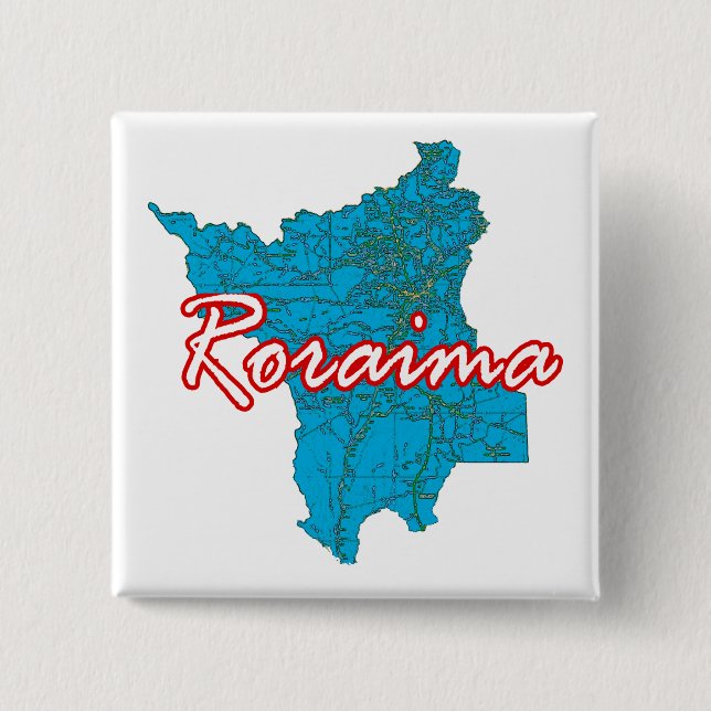 Bóton Quadrado 5.08cm Roraima (Frente)