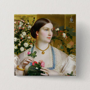 Bóton Quadrado 5.08cm Rosa da benevolência, 1866 (óleo no painel)