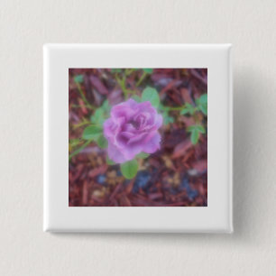 Bóton Quadrado 5.08cm rosa de cor lavanda de de focagem suave