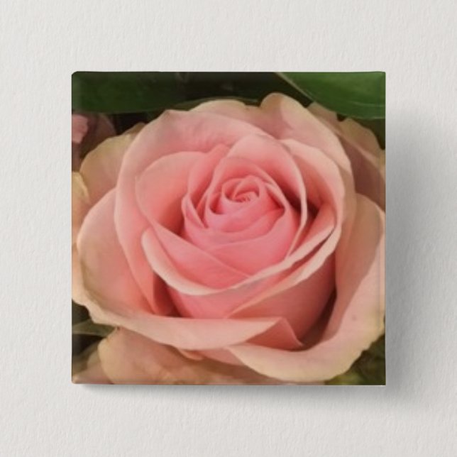 Bóton Quadrado 5.08cm Rosa Rosa Rosa (Frente)