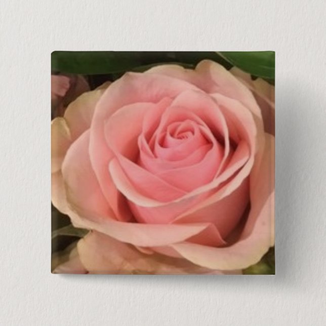 Bóton Quadrado 5.08cm Rosa Rosa Rosa (Frente)