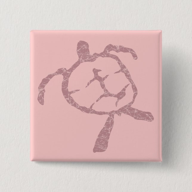 Bóton Quadrado 5.08cm rosa-tartaruga (Frente)