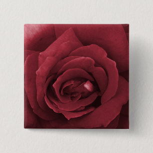 Bóton Quadrado 5.08cm rosa vermelha