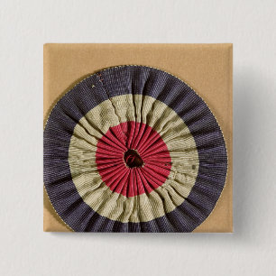 Bóton Quadrado 5.08cm Rosette de Tricolore