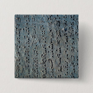 Bóton Quadrado 5.08cm Roteiro Cuneiform