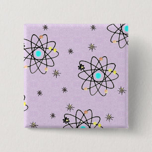 Bóton Quadrado 5.08cm Roupa e presentes de Lavanda de Impressão Atômica