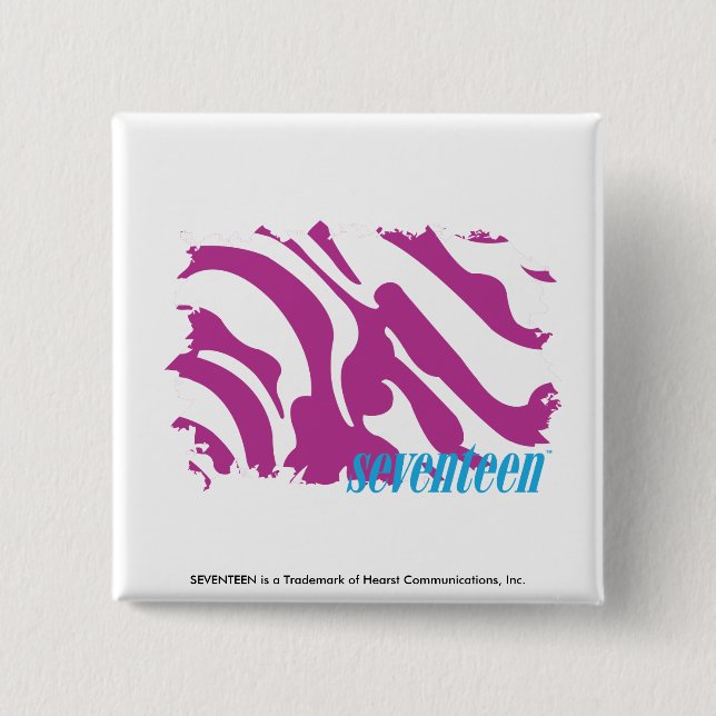 Bóton Quadrado 5.08cm Roxo 3 da zebra (Frente)