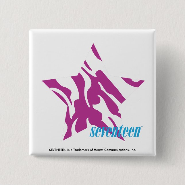 Bóton Quadrado 5.08cm Roxo 4 da zebra (Frente)