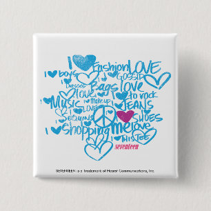 Bóton Quadrado 5.08cm Roxo/Aqua dos grafites