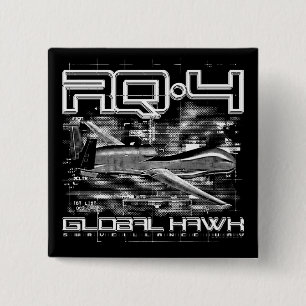 Bóton Quadrado 5.08cm RQ-4 Global Hawk