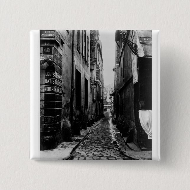 Bóton Quadrado 5.08cm Rua du Croissant (Frente)