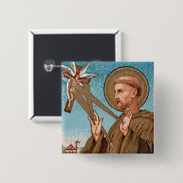 Bóton Quadrado 5.08cm Rua. Francis of Assisi, Pater Seraphicus (SAU 040)