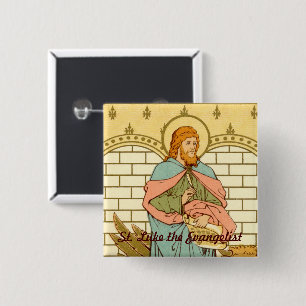 Bóton Quadrado 5.08cm Rua. Luke, o Evangelista (RLS 08)