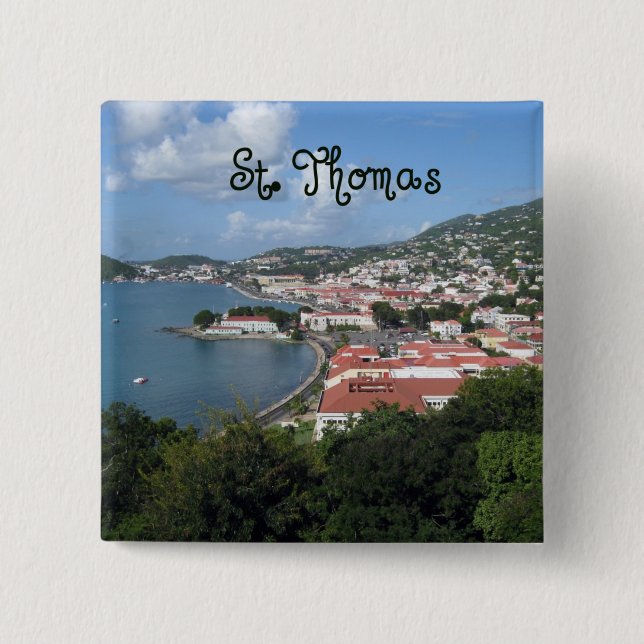 Bóton Quadrado 5.08cm Rua. Thomas (Frente)