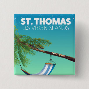 Bóton Quadrado 5.08cm Rua Thomas Ilhas Virgens dos EUA.